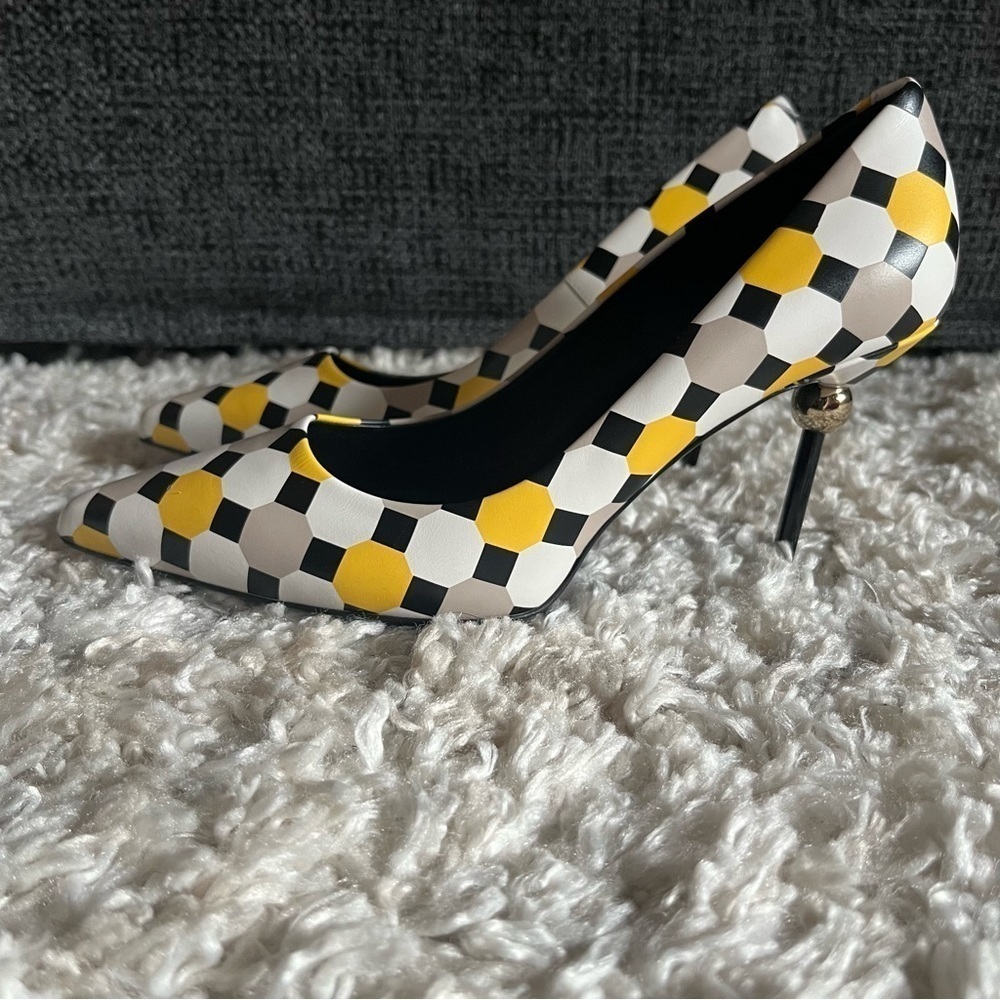 BNIB Roger Vivier Dec Sphere Palazzo Leather Heels with ball detail T95 - Picture 8 of 16